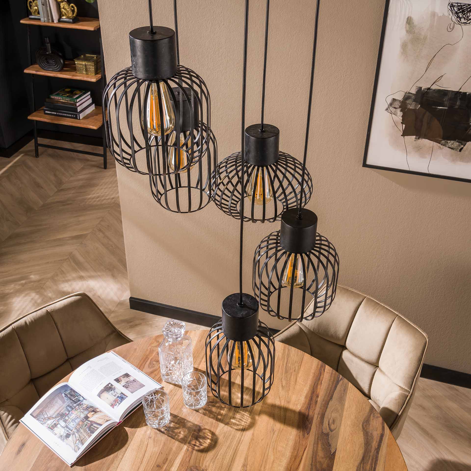 Hanglamp Metaal Mix - 5 Lichts