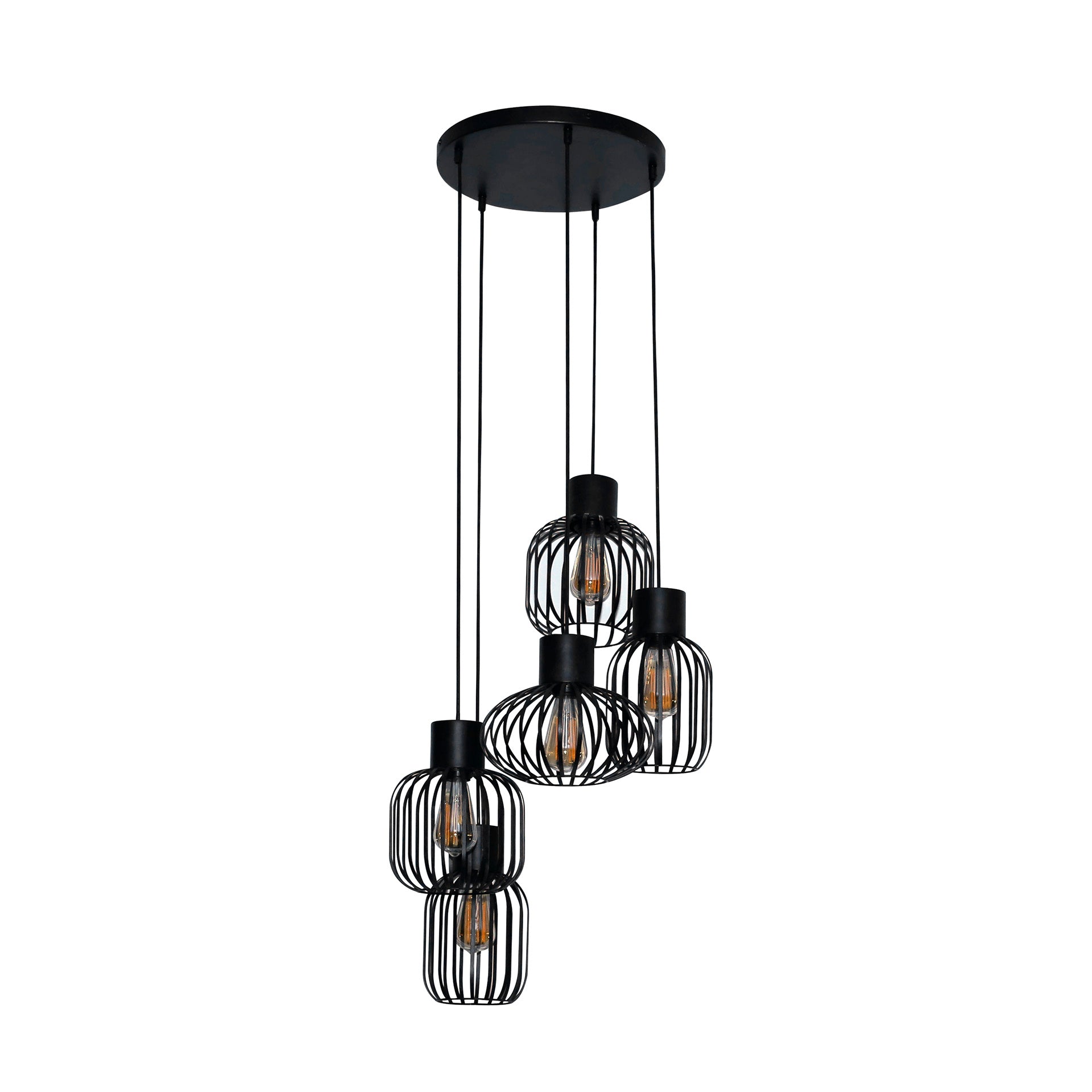 Hanglamp Metaal Mix - 5 Lichts