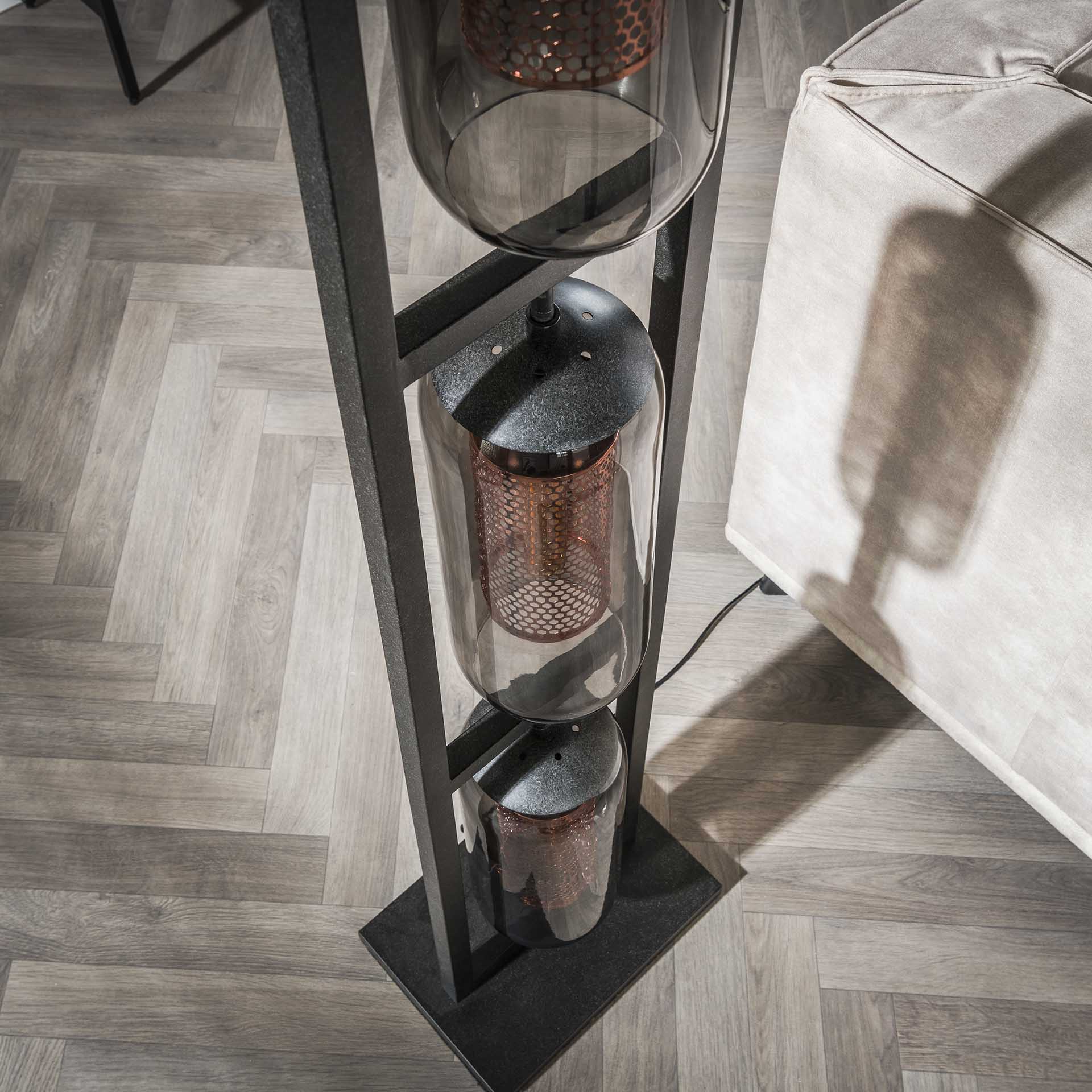 Vloerlamp Smoke Glass Mesh