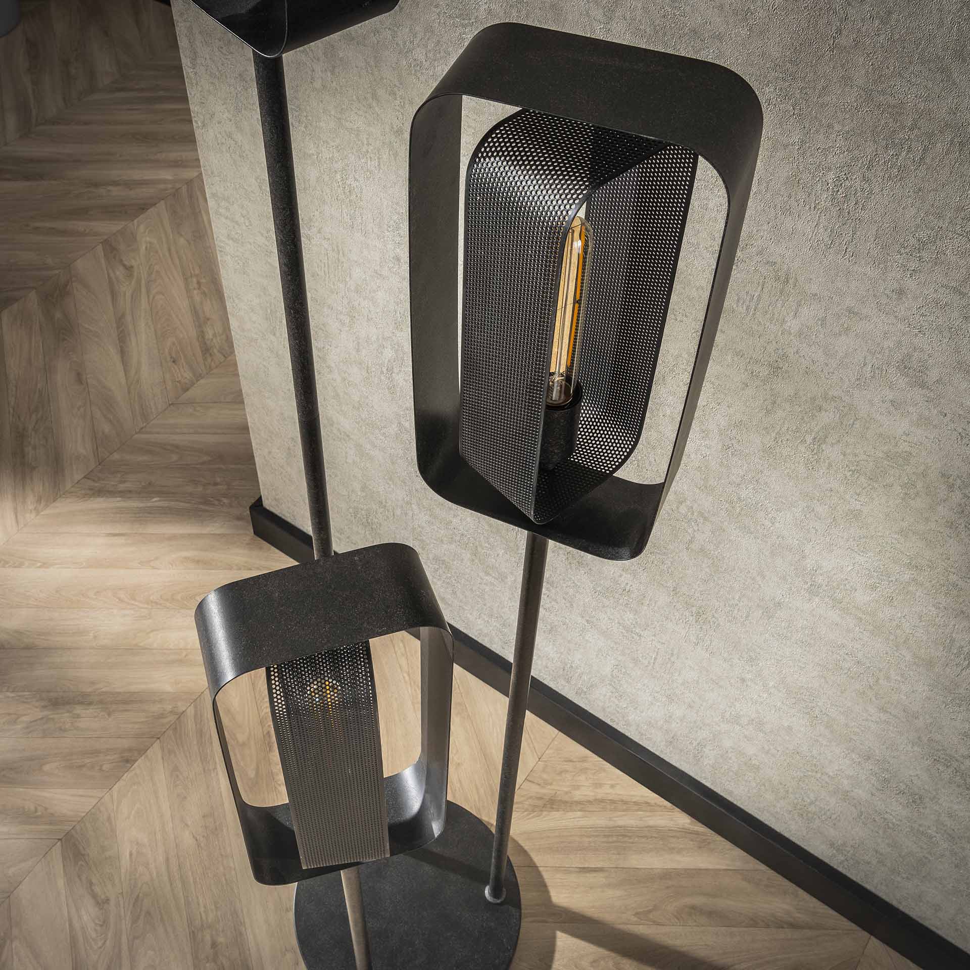 Vloerlamp Mesh Artic Black