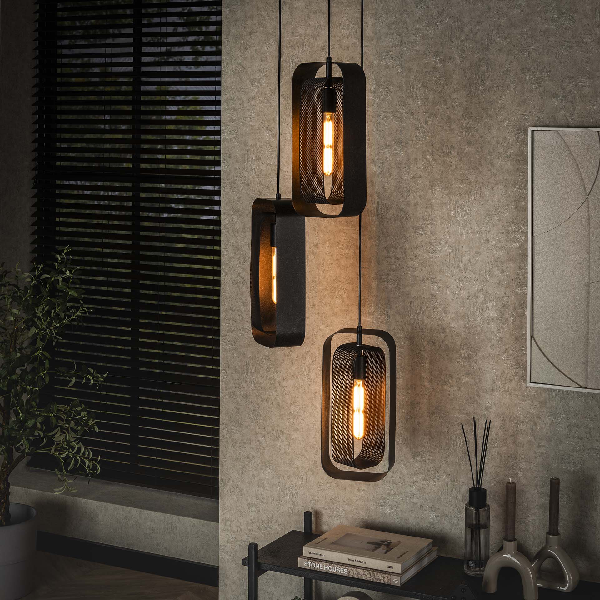 Hanglamp Mesh Rotate - 3-lichts