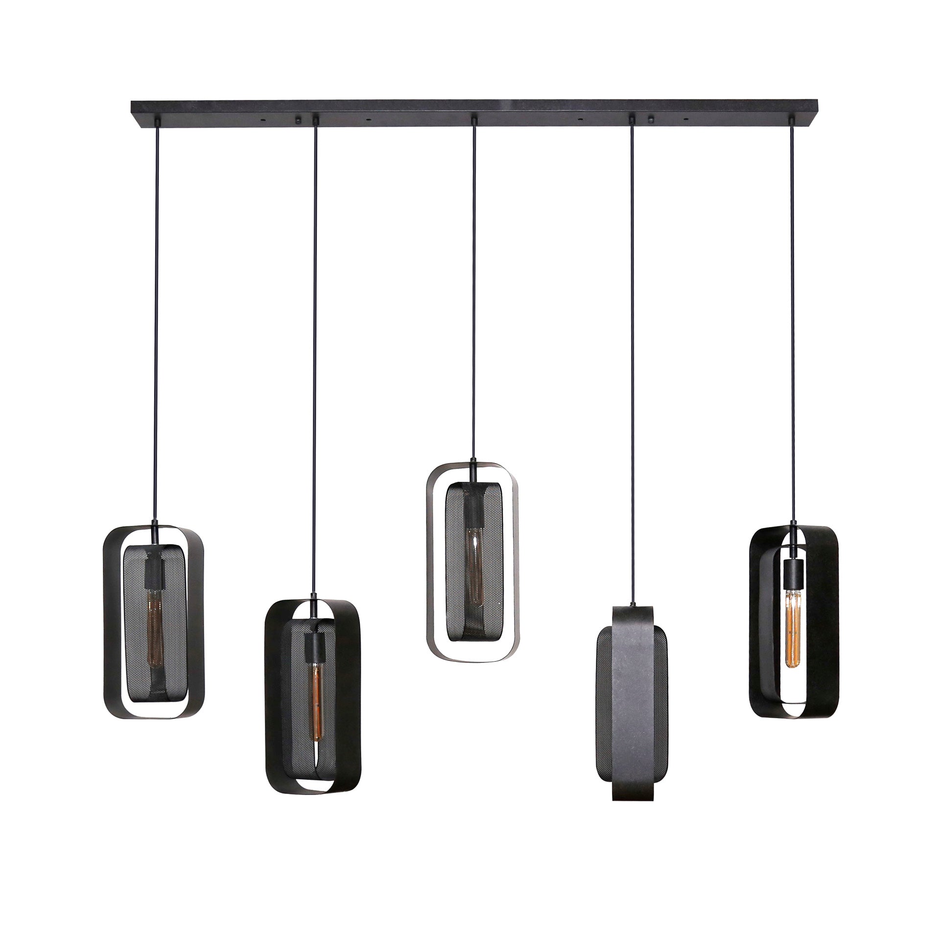 Hanglamp Mesh Rotate 5L - Zwart