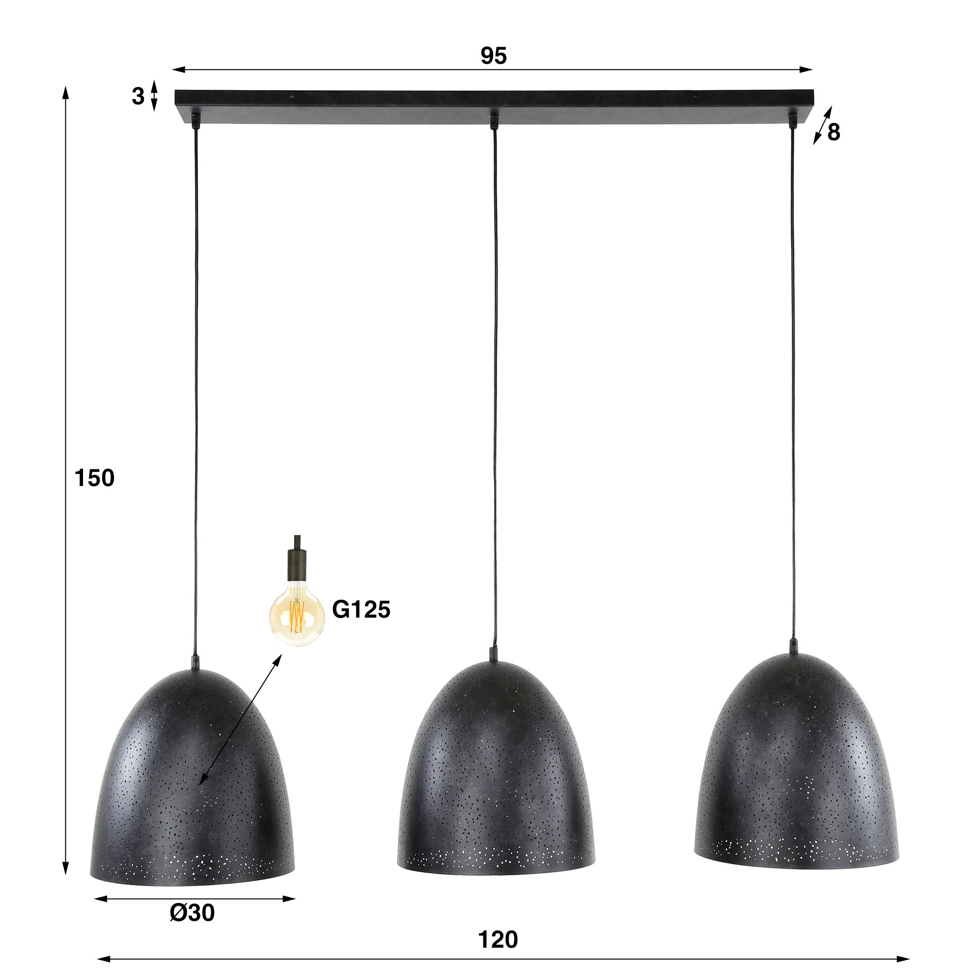 Hanglamp Charcoal Design