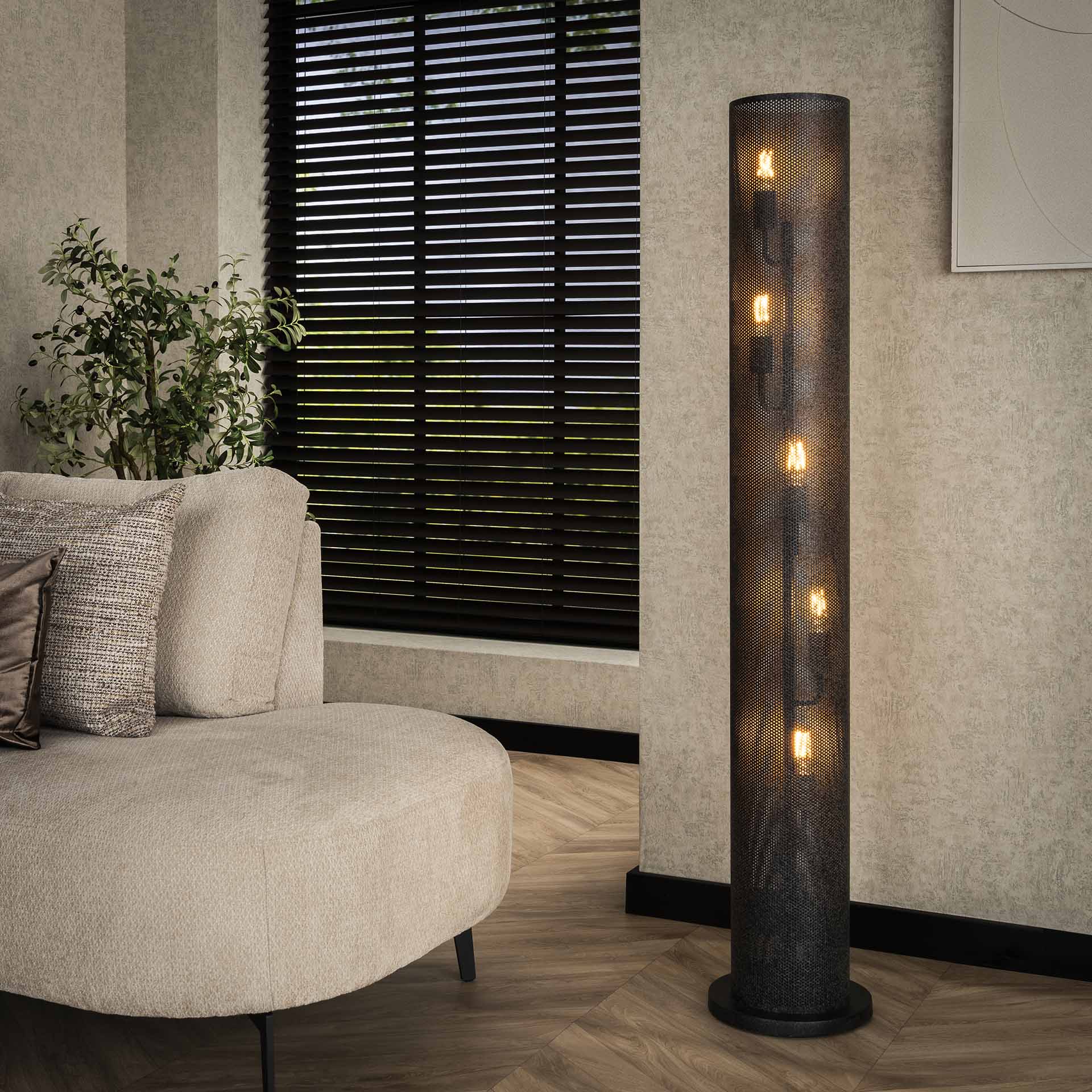 Vloerlamp Koker Mesh