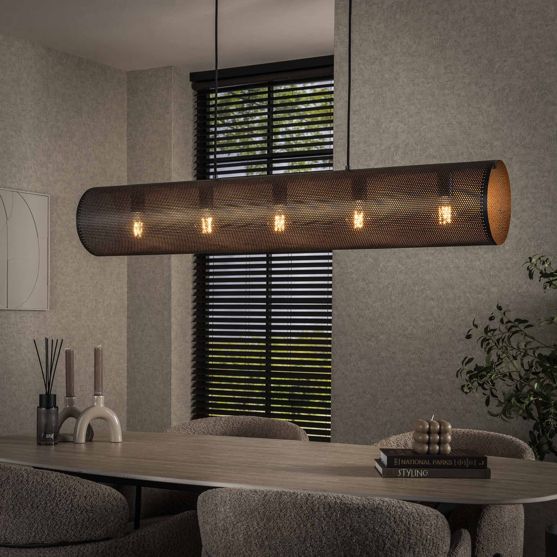 Hanglamp Mesh Zwart