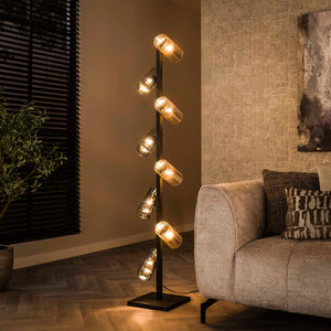 Vloerlamp Cilinderglas - 8 Lichten