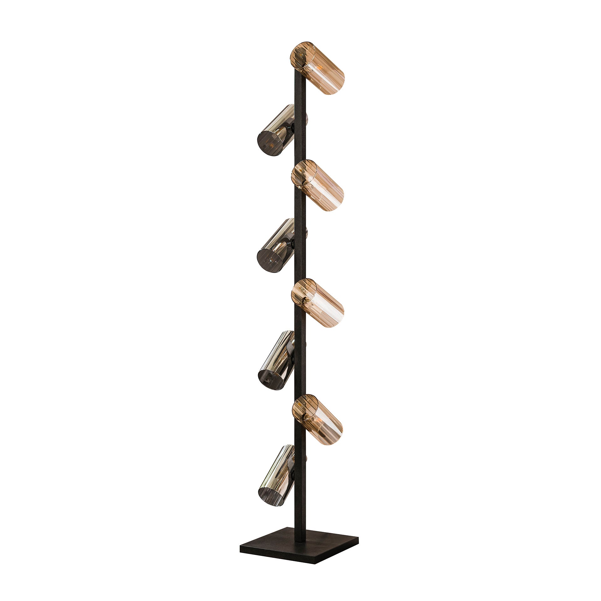 Vloerlamp Cilinderglas - 8 Lichten
