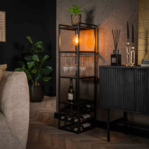 Vloerlamp Decorate met wijnrek