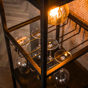 Vloerlamp Decorate met wijnrek