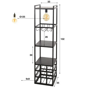 Vloerlamp Decorate met wijnrek