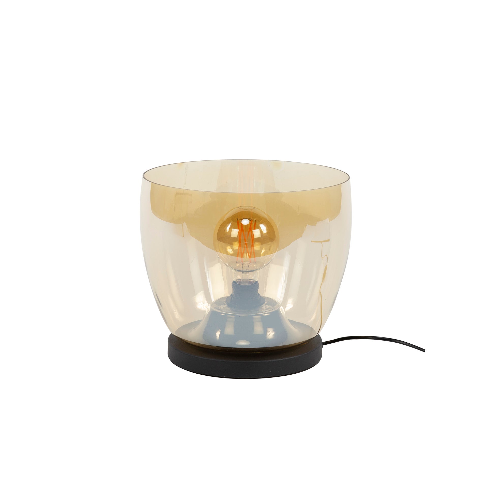 Vloerlamp Amberkleurig Glas