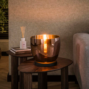 Vloerlamp Koperkleurig Glas