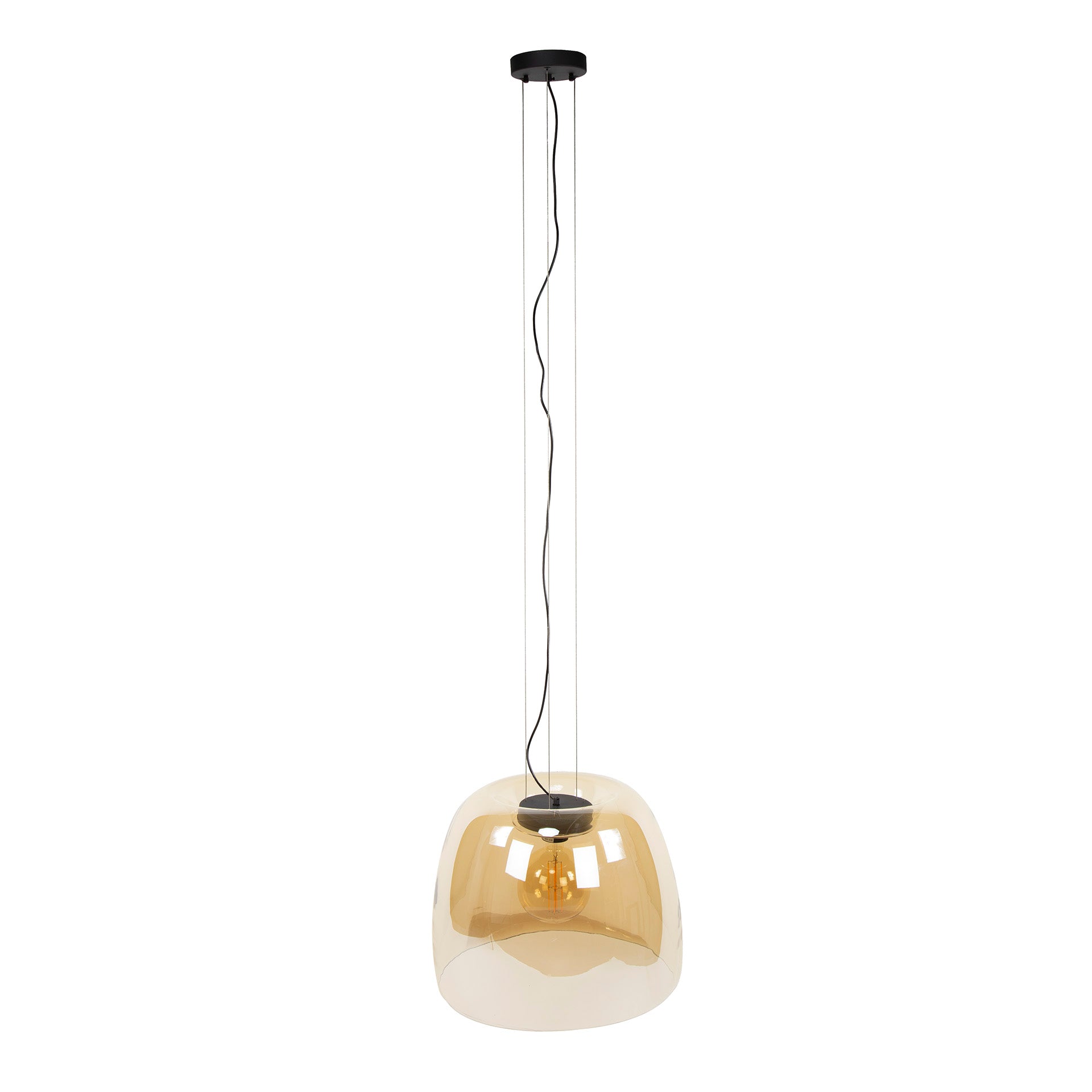 Hanglamp Amberkleurig Glas