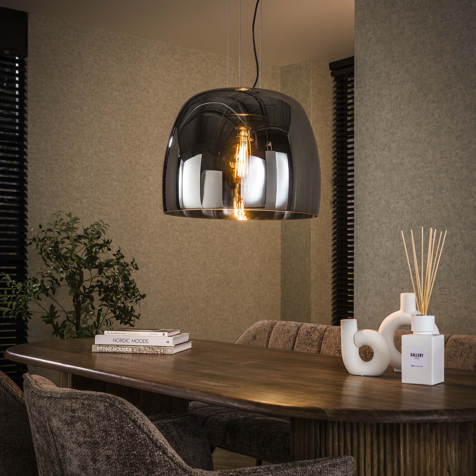 Hanglamp Smoke Grey - 48 cm diameter