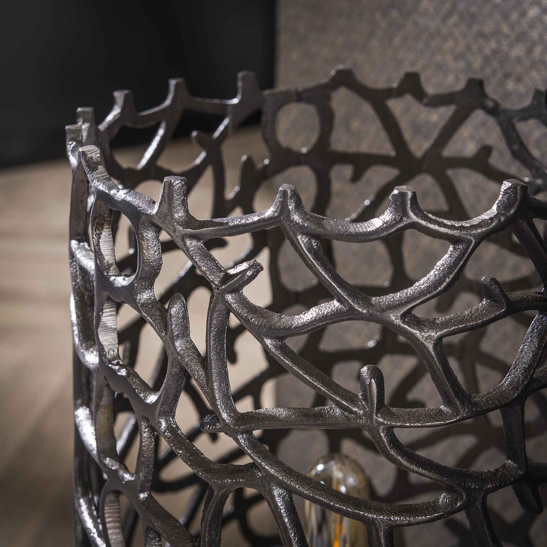 Vloerlamp Zwart-Nikkel - 25x25x122 cm