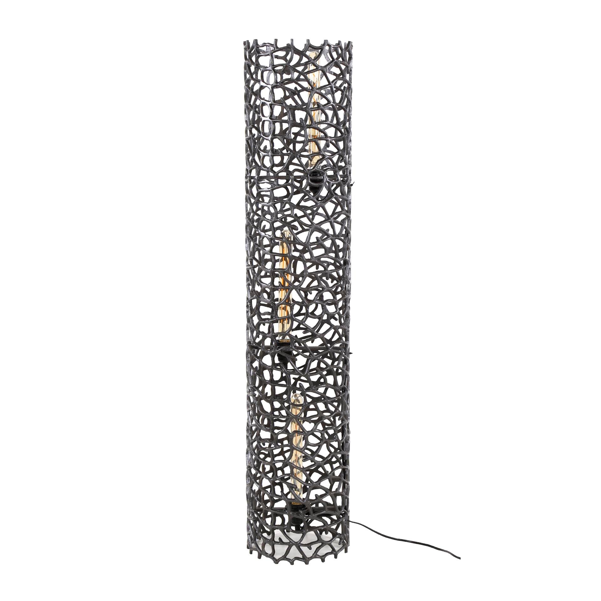 Vloerlamp Zwart-Nikkel - 25x25x122 cm