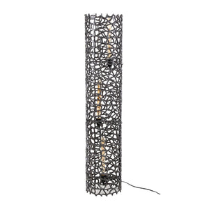 Vloerlamp Zwart-Nikkel - 25x25x122 cm