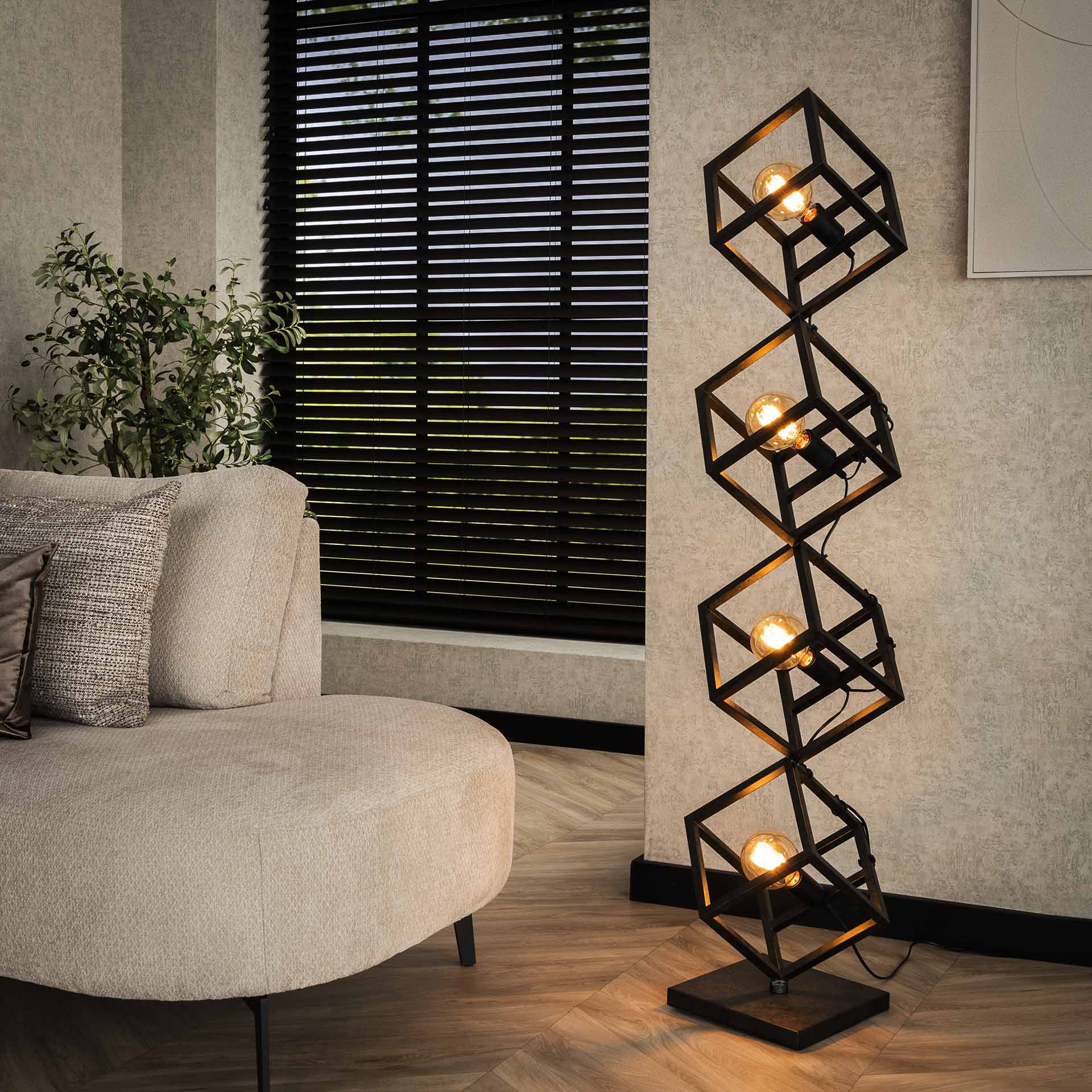 Vloerlamp Kubus Charcoal