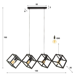 Hanglamp Kubus - Charcoal