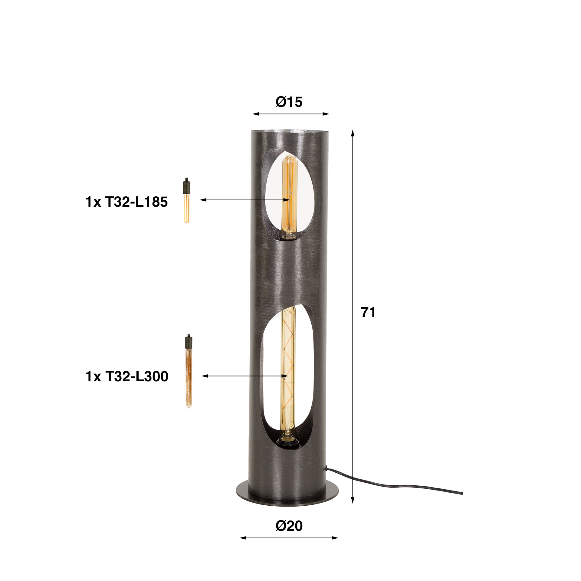 Vloerlamp Organic Cylinder