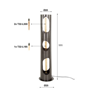 Vloerlamp Cilindervorm - Set van 4