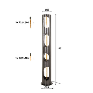 Vloerlamp Organic Cylinder XL