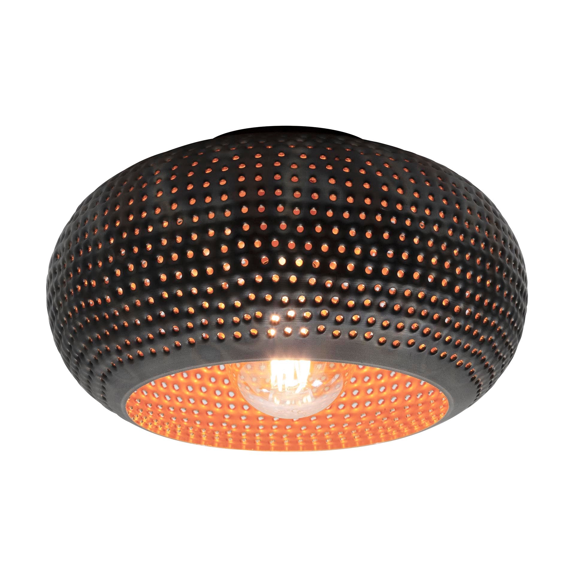 Plafondlamp met geperforeerd patroon