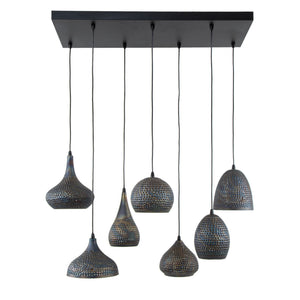 Hanglamp 7L met verstelbare lampenkappen
