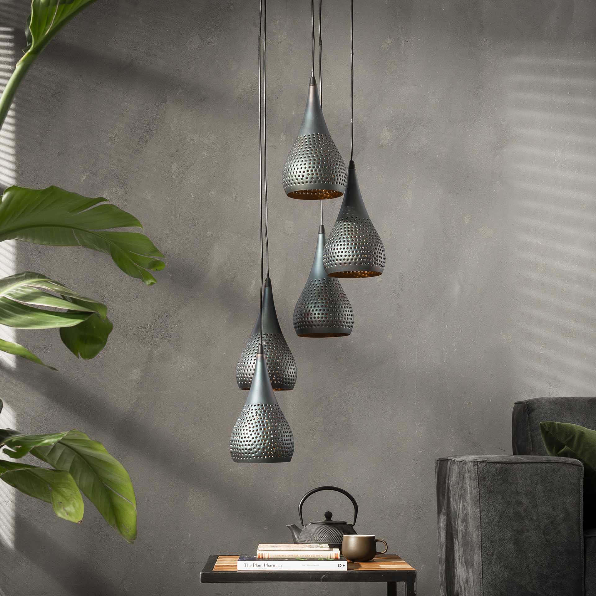 Hanglamp 5L Druppelvorm