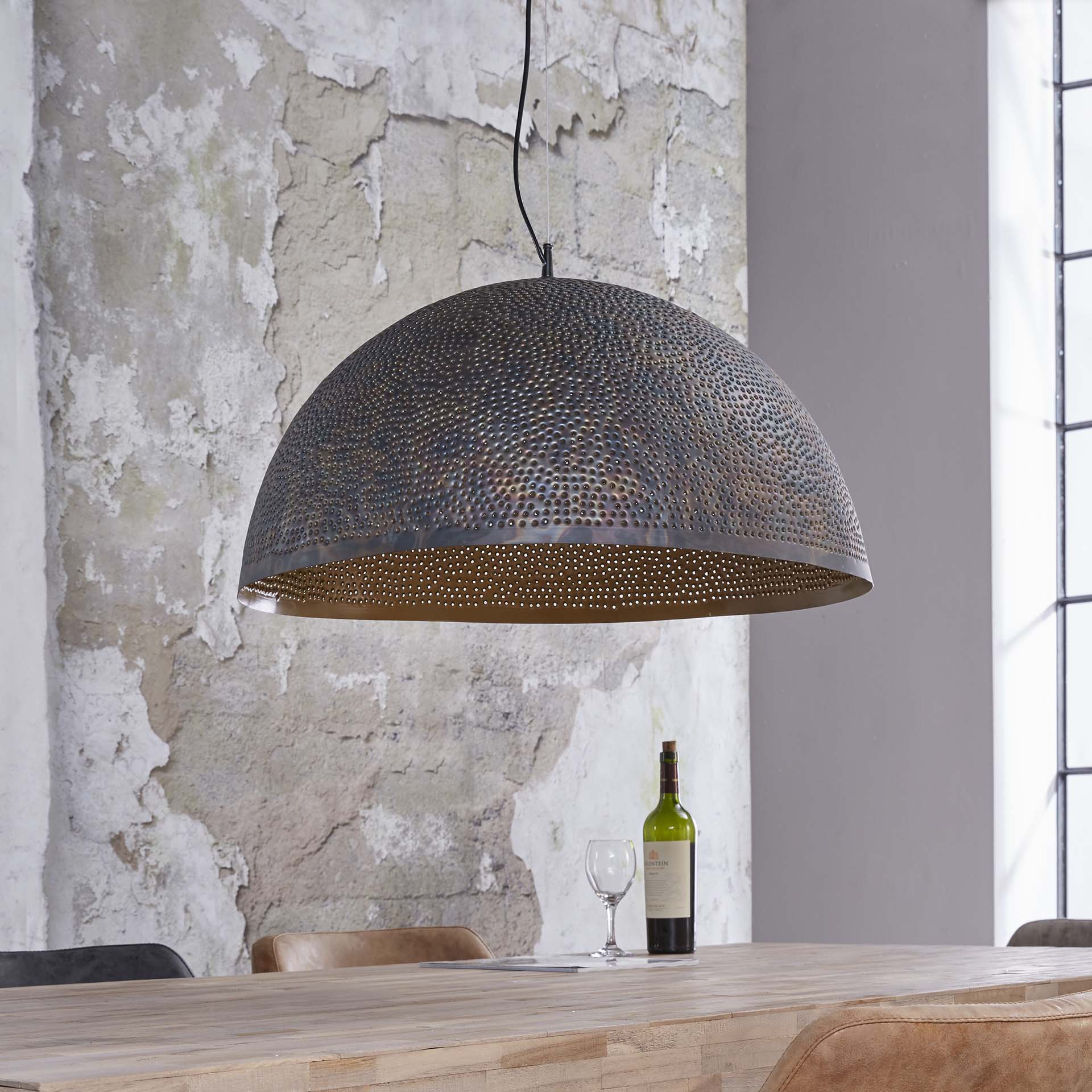 Hanglamp met Perforaties - Zwartbruin