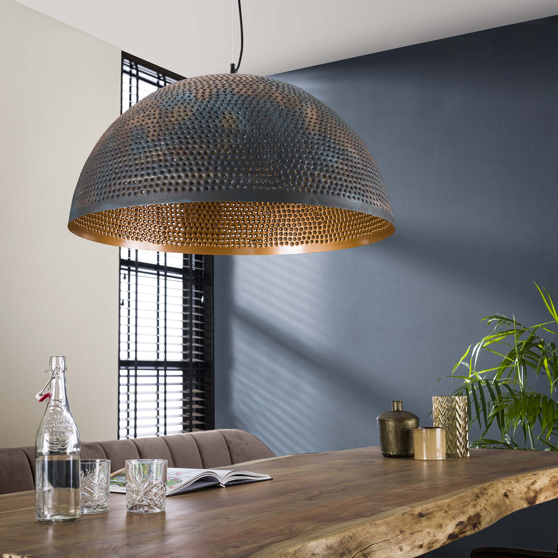 Hanglamp met Perforaties - Zwartbruin
