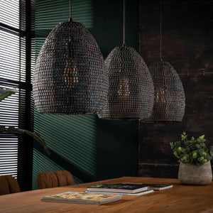 Hanglamp - 3 ovale kappen - Verstelbaar