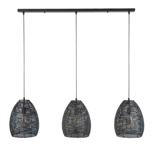 Hanglamp - 3 ovale kappen - Verstelbaar