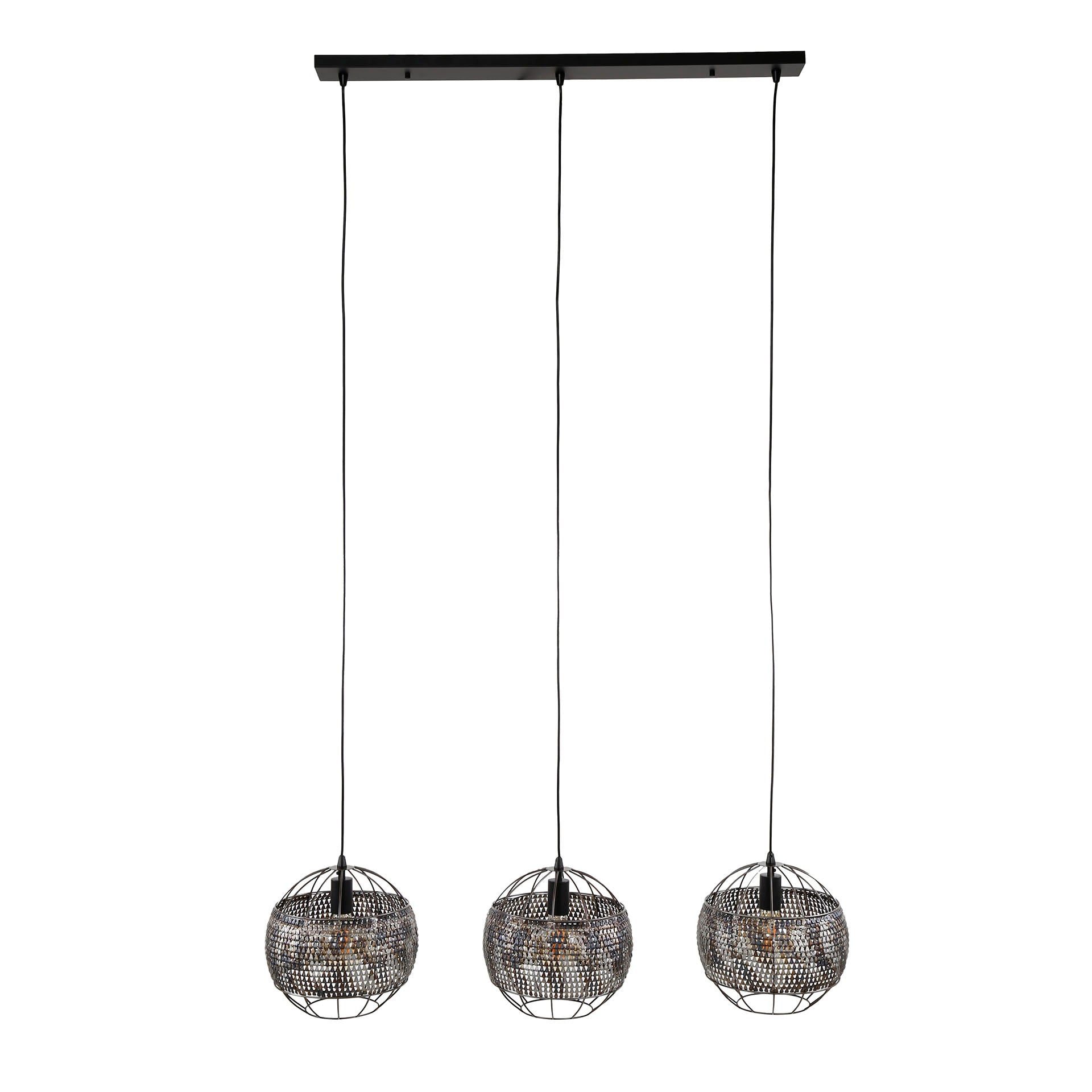 Hanglamp 3L burned zwartbruin