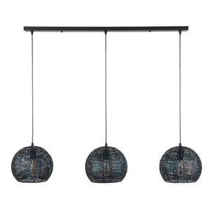 Hanglamp 3L rond burnt finish