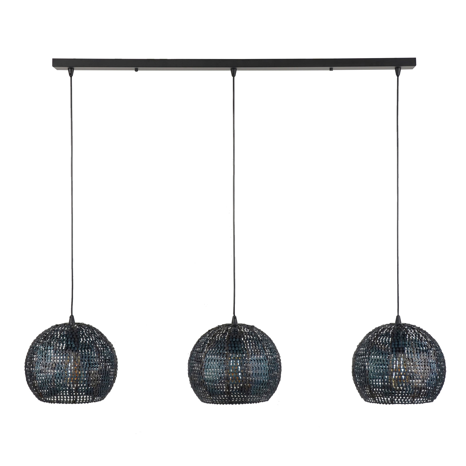 Hanglamp 3L rond burnt finish