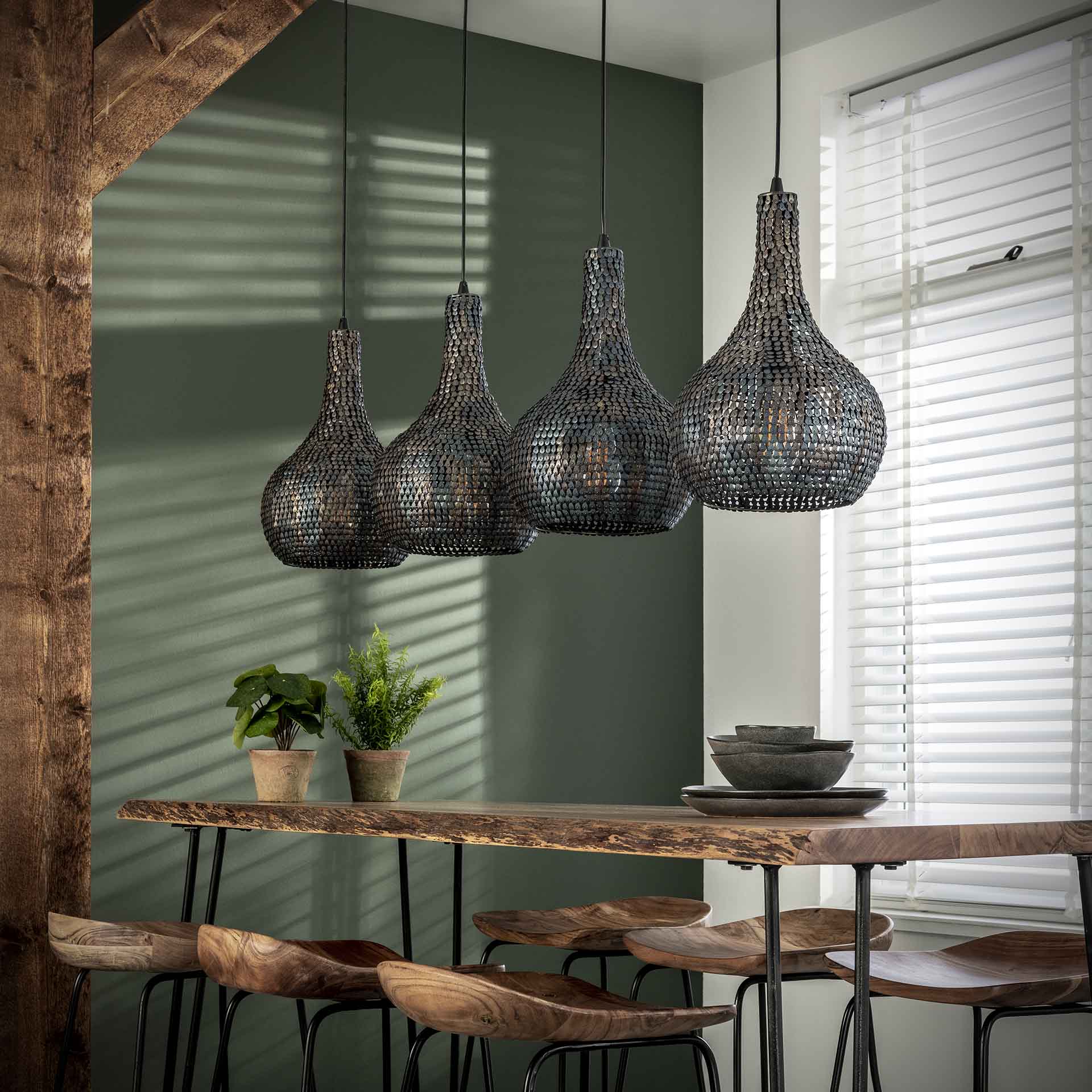 Hanglamp 4L kegelvormig