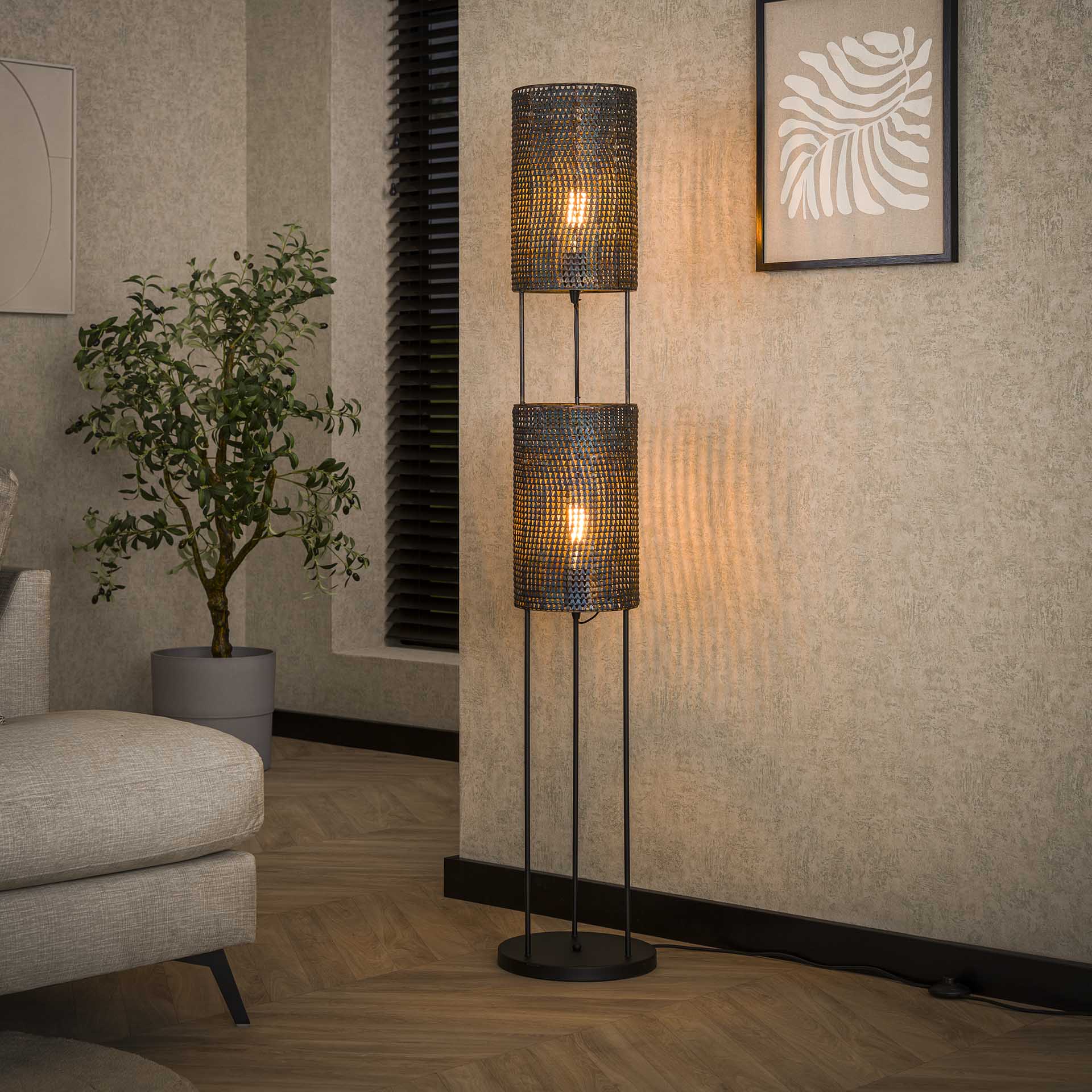 Vloerlamp Burned Finish