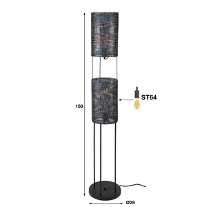 Vloerlamp Burned Finish