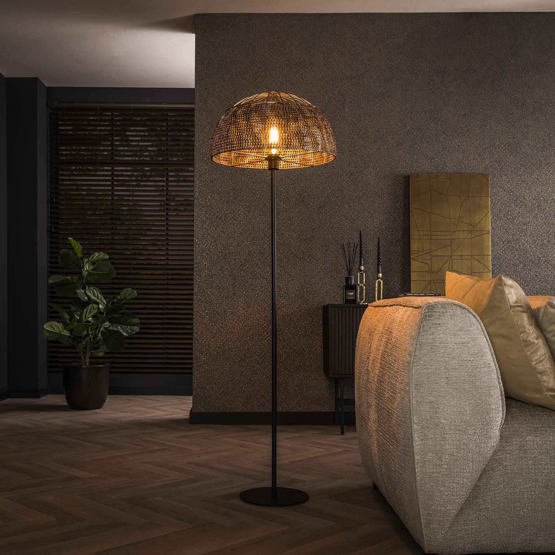 Vloerlamp Metalen Kap