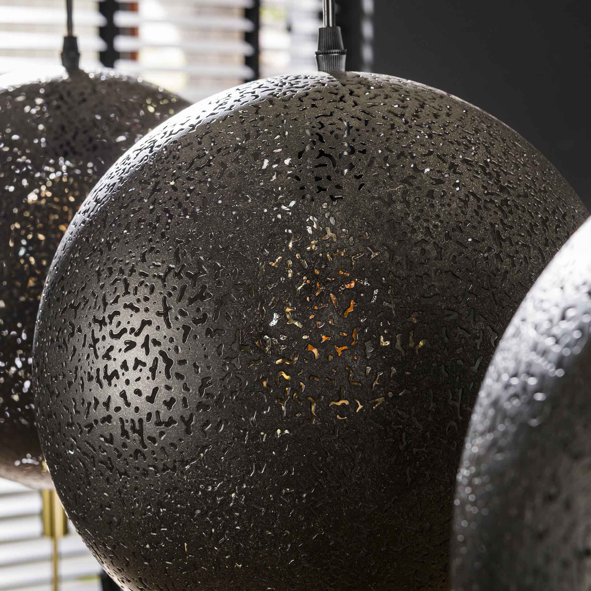 Hanglamp Mat Artic Zwart - 3 Lampschermen