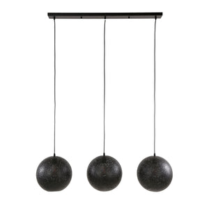 Hanglamp Mat Artic Zwart - 3 Lampschermen