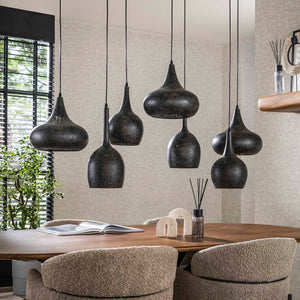 Hanglamp Artic Zwart - 7 Lichtpunten