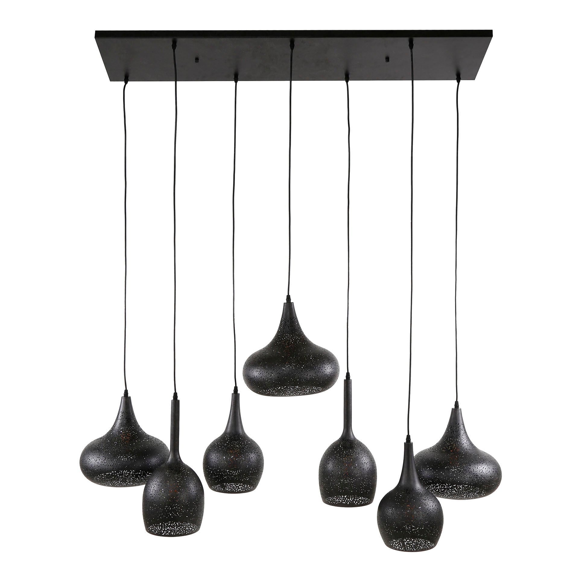Hanglamp Artic Zwart - 7 Lichtpunten