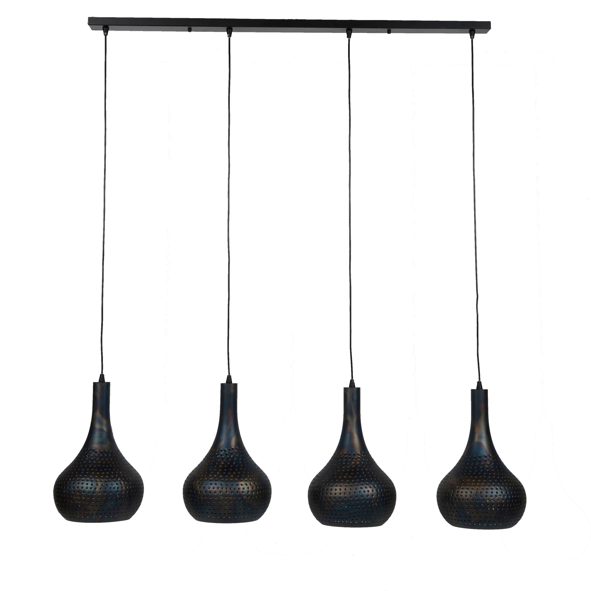 Hanglamp 4L met kegelvormige lampenkappen
