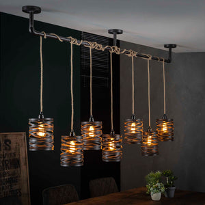 Hanglamp 7L gedraaid - Slate Grey