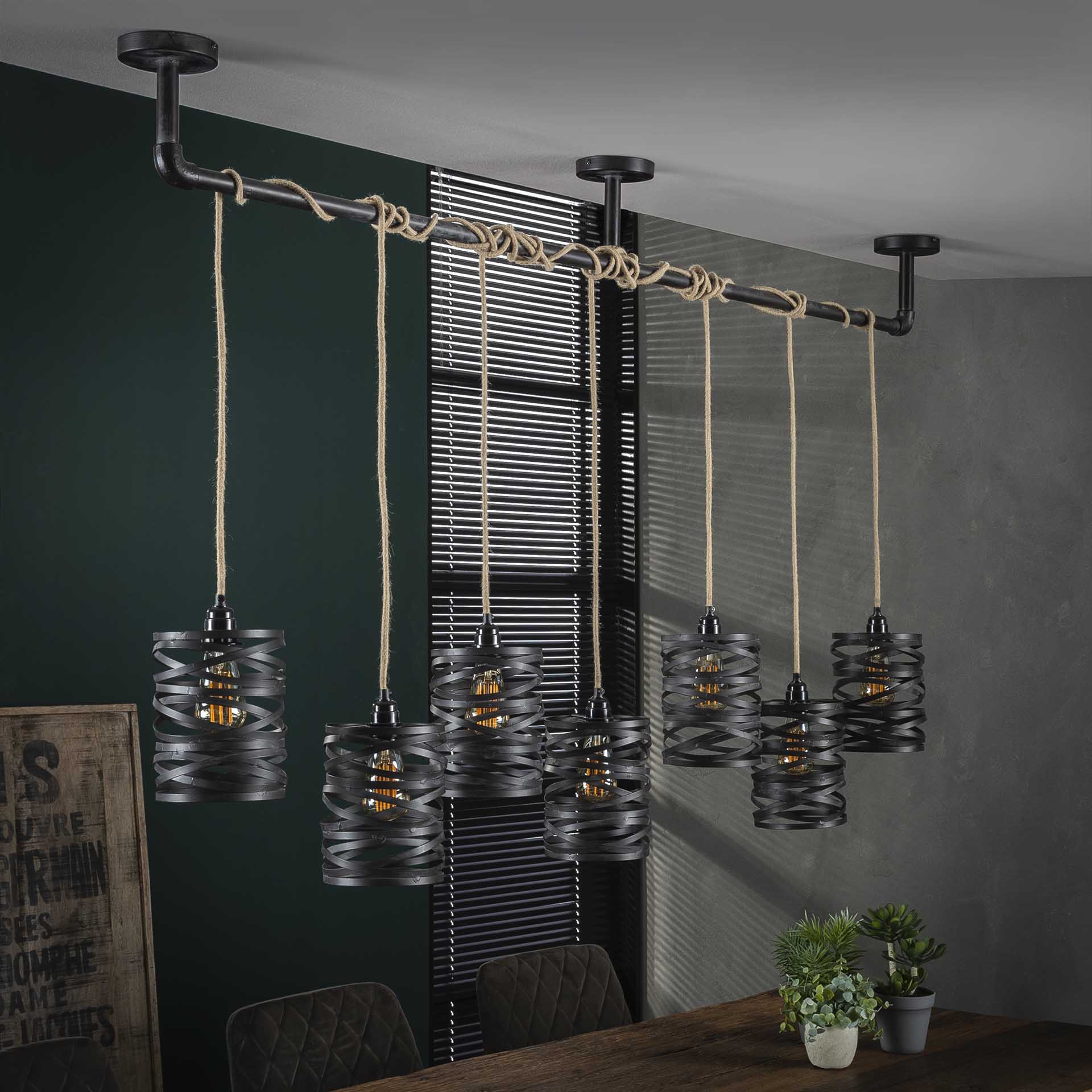 Hanglamp 7L gedraaid - Slate Grey