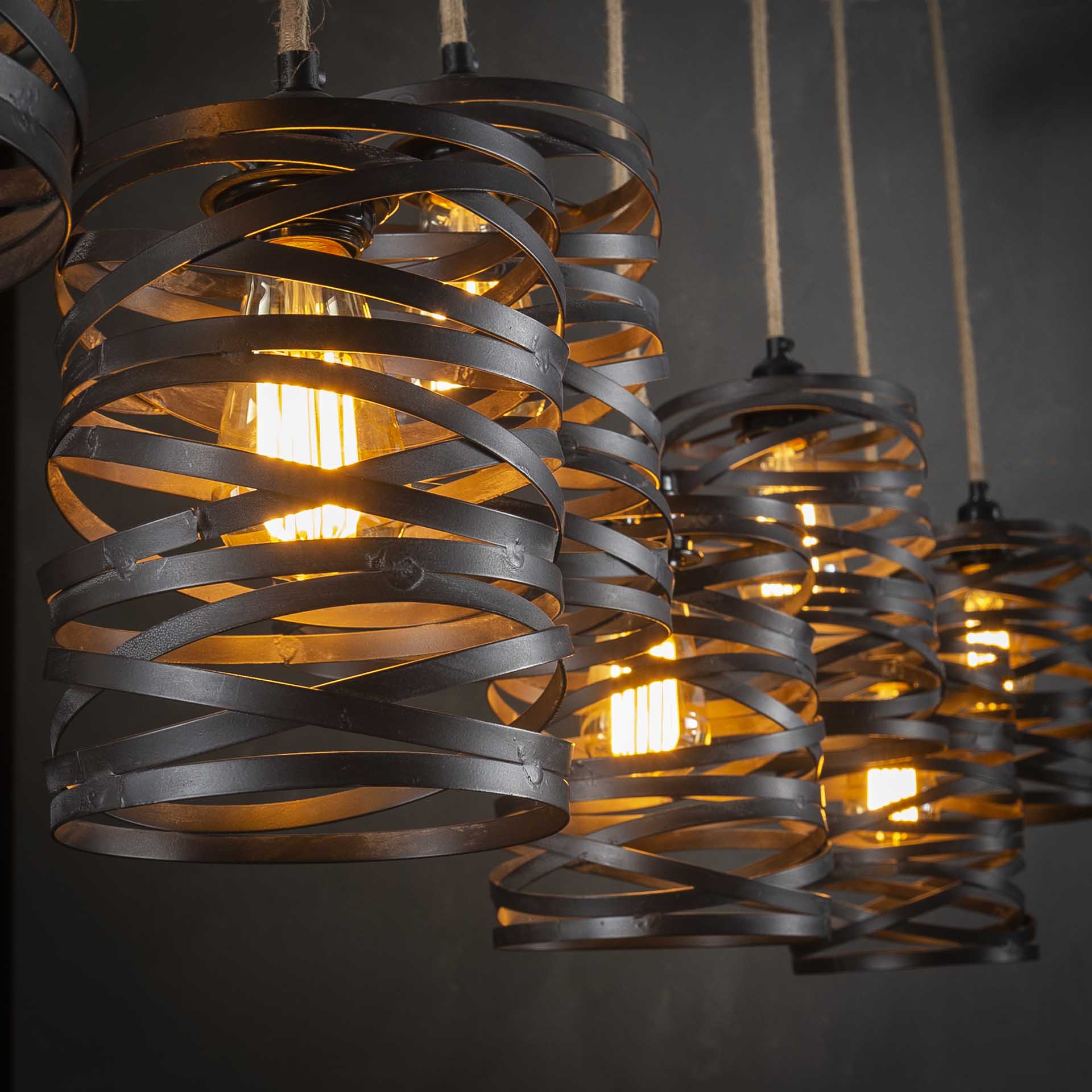 Hanglamp 7L gedraaid - Slate Grey