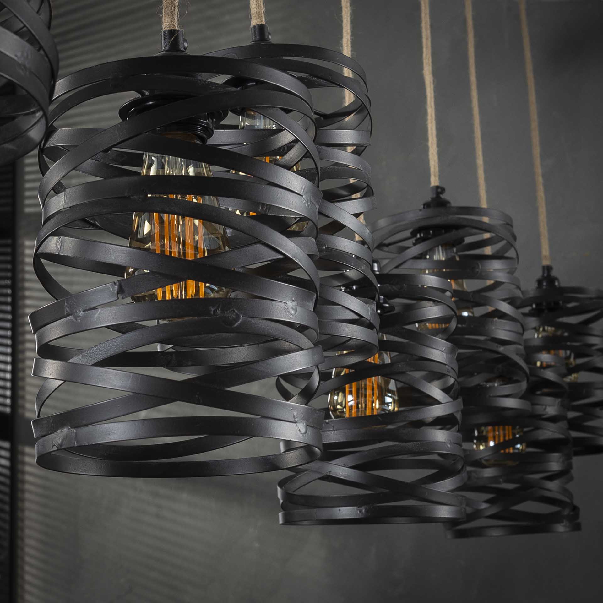 Hanglamp 7L gedraaid - Slate Grey