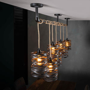 Hanglamp 7L gedraaid - Slate Grey